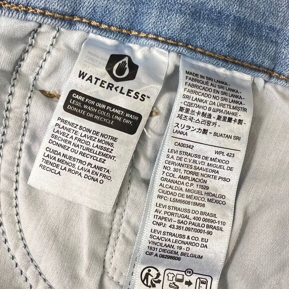 New Levi's Classic Straight Stretch Blue Jeans Womens Plus Size 24W M - Picture 8 of 10